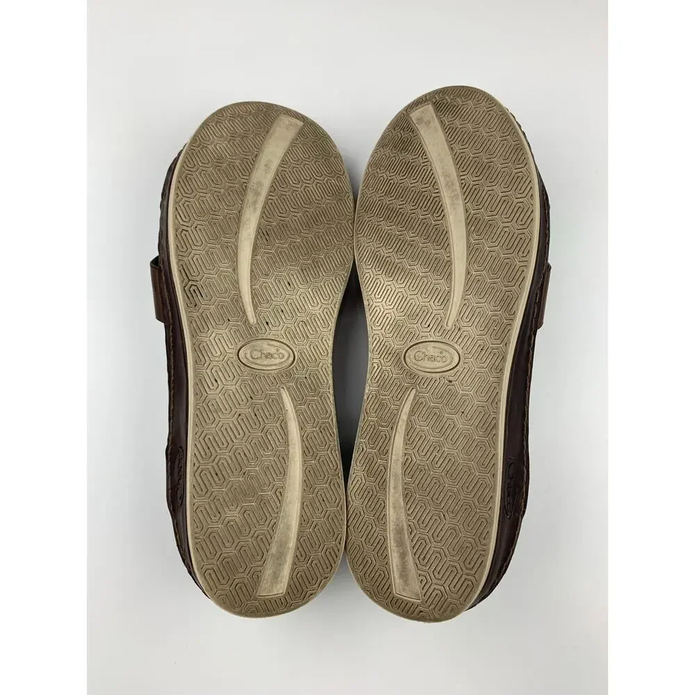 Chaco Wayfarer Sandals Otter Brown Leather Strappy Women's 7 Casual Vacation